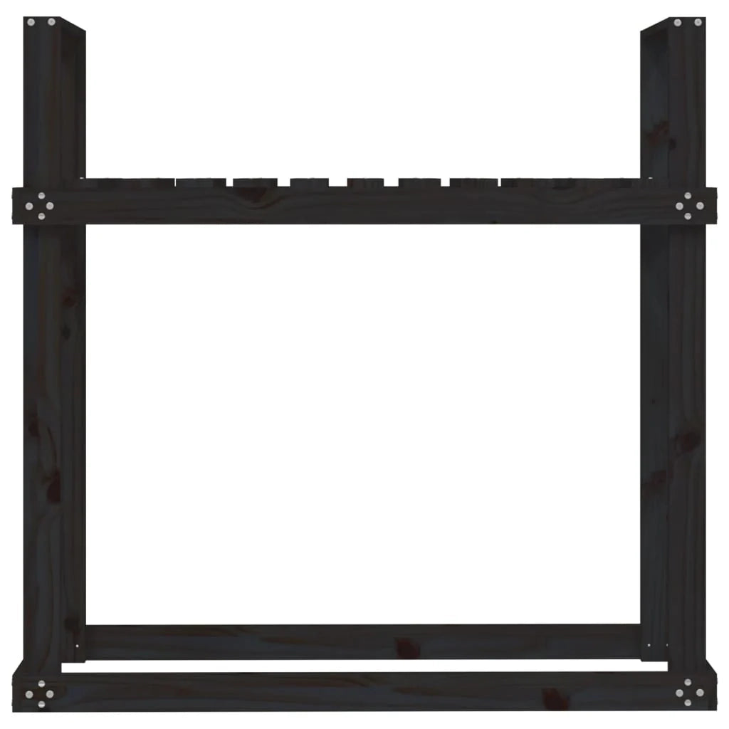 Portalegna portalegna organizer portaoggetti 110 x 35 x 108,5 cm legno di pino pino nero 02_0045121