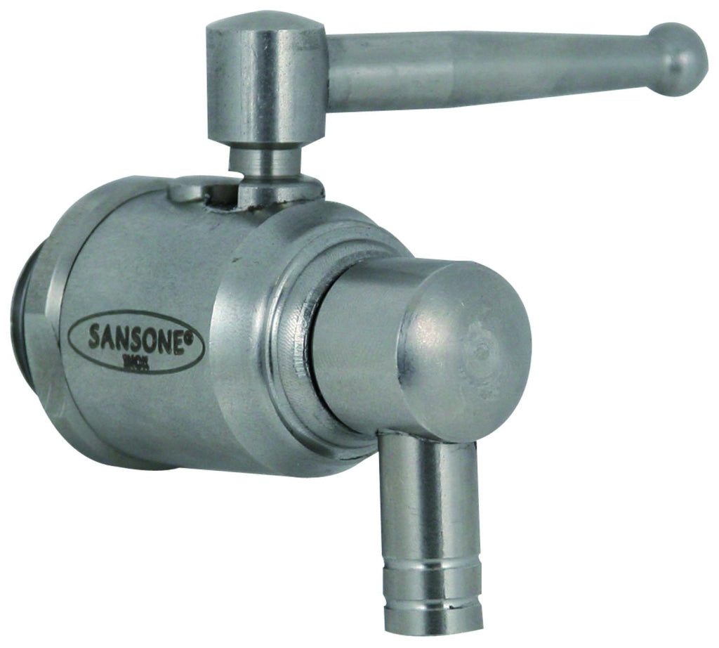 RUBINETTO INOX SANSONE ANTIGOCCIA 1/2" PER CONTENITORE OLIO INOX