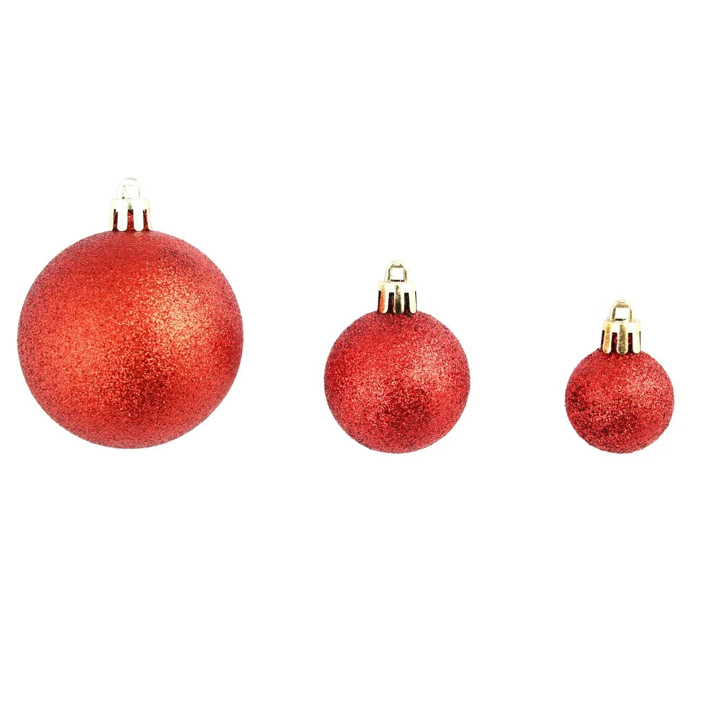 Set Palline di Natale 100 pz 3/4/6 cm Rosse CFW7708123