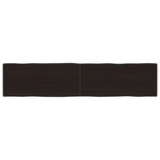 Piano Tavolo Marrone Scuro 180x40x(2-4)cm Rovere Non Trattato
