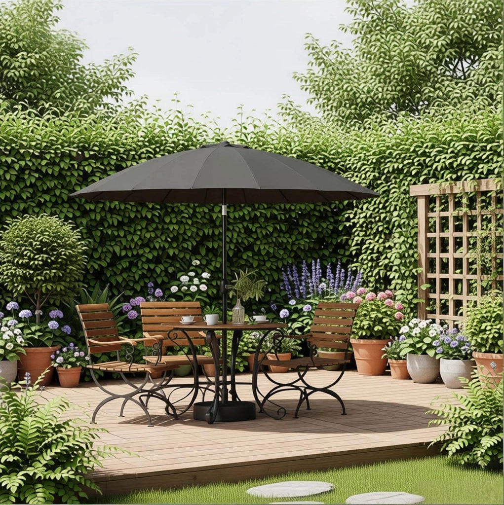 Ombrellone da giardino inclinabile ?257 cm; grigio scuro
