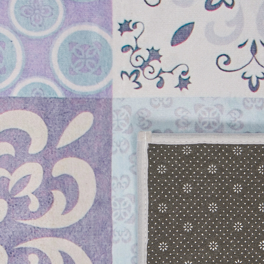 Tappeto tappetino Tessuto Multicolore 160 x 230 cm Patchwork Rettangolare costiero