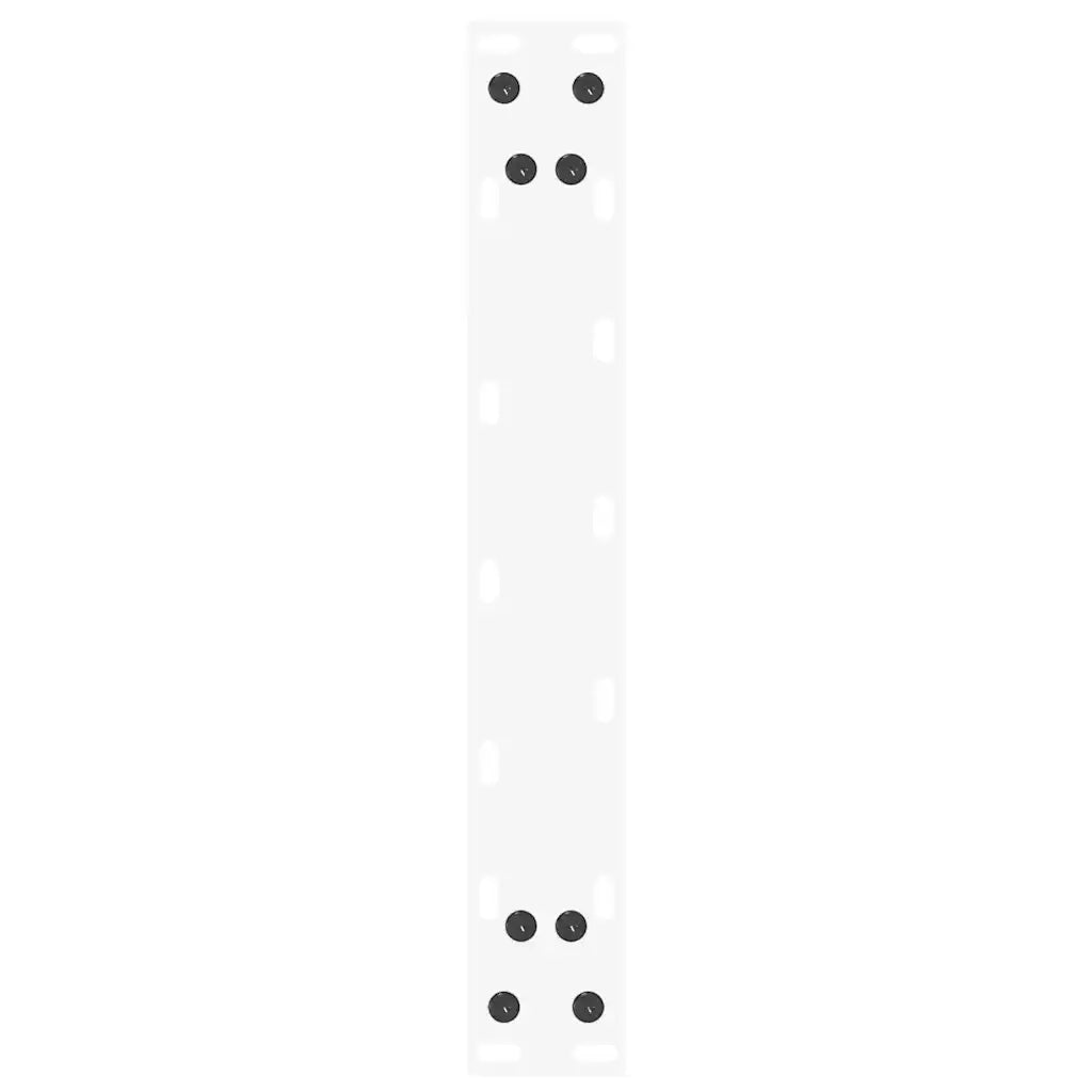 Gambe per Tavolino da Caffè a Forma di U 2 pz Bianche 30x(30-31) cm Acciaio 4013129