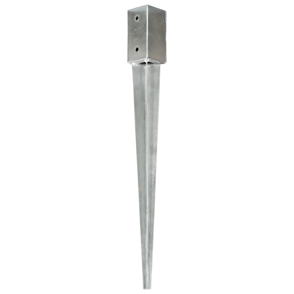Picchetti di Terra 12 pz Argento 7x7x75 cm Acciaio Galvanizzato CFW1465181