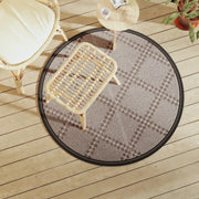 Tappeto da Esterni ARAKIL Marrone Ã˜120 cm in PP
