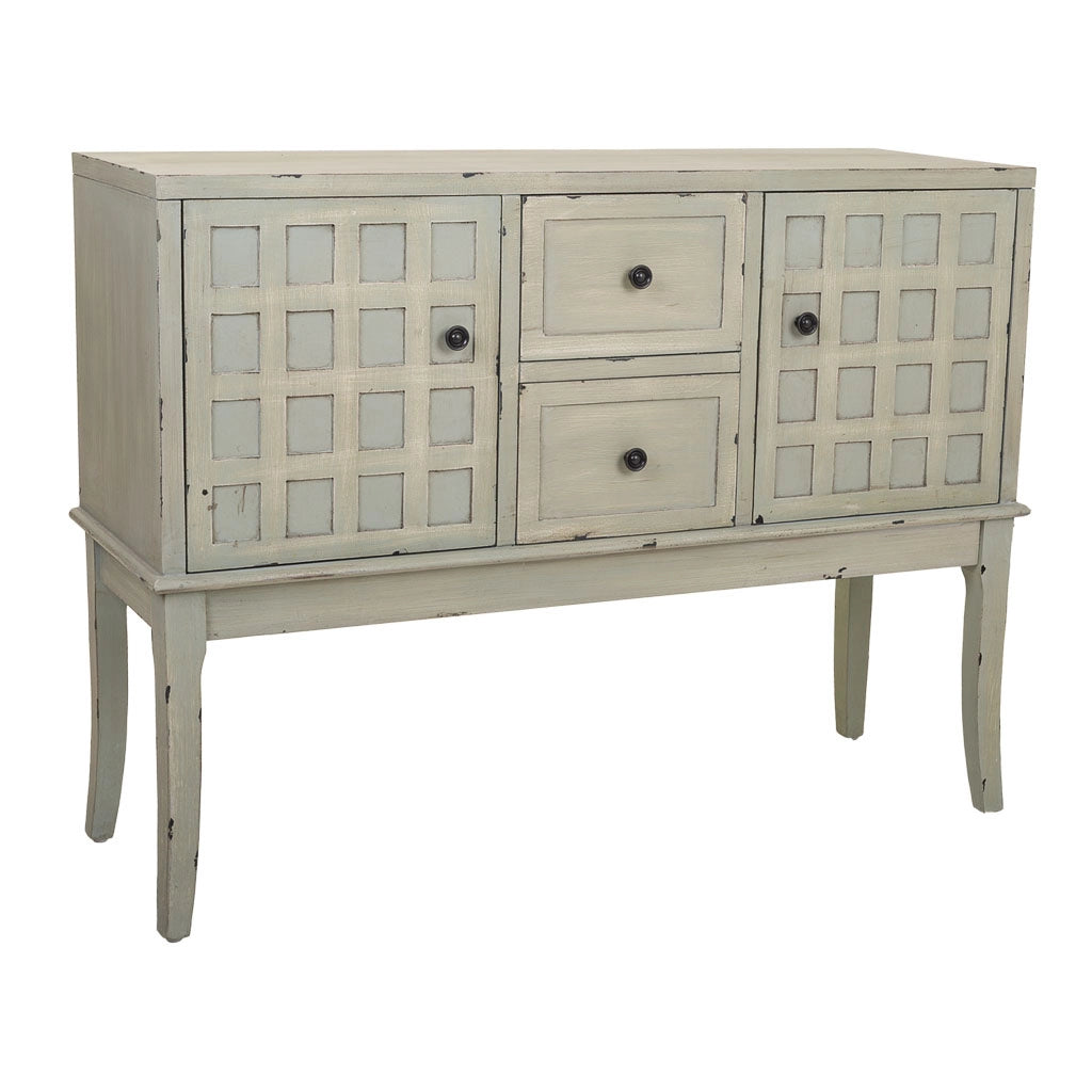 Mobile da ingresso in legno verde 108x36x82h