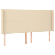 Testiera | Testata ad Orecchio Crema 183x16x118/128 cm in Tessuto