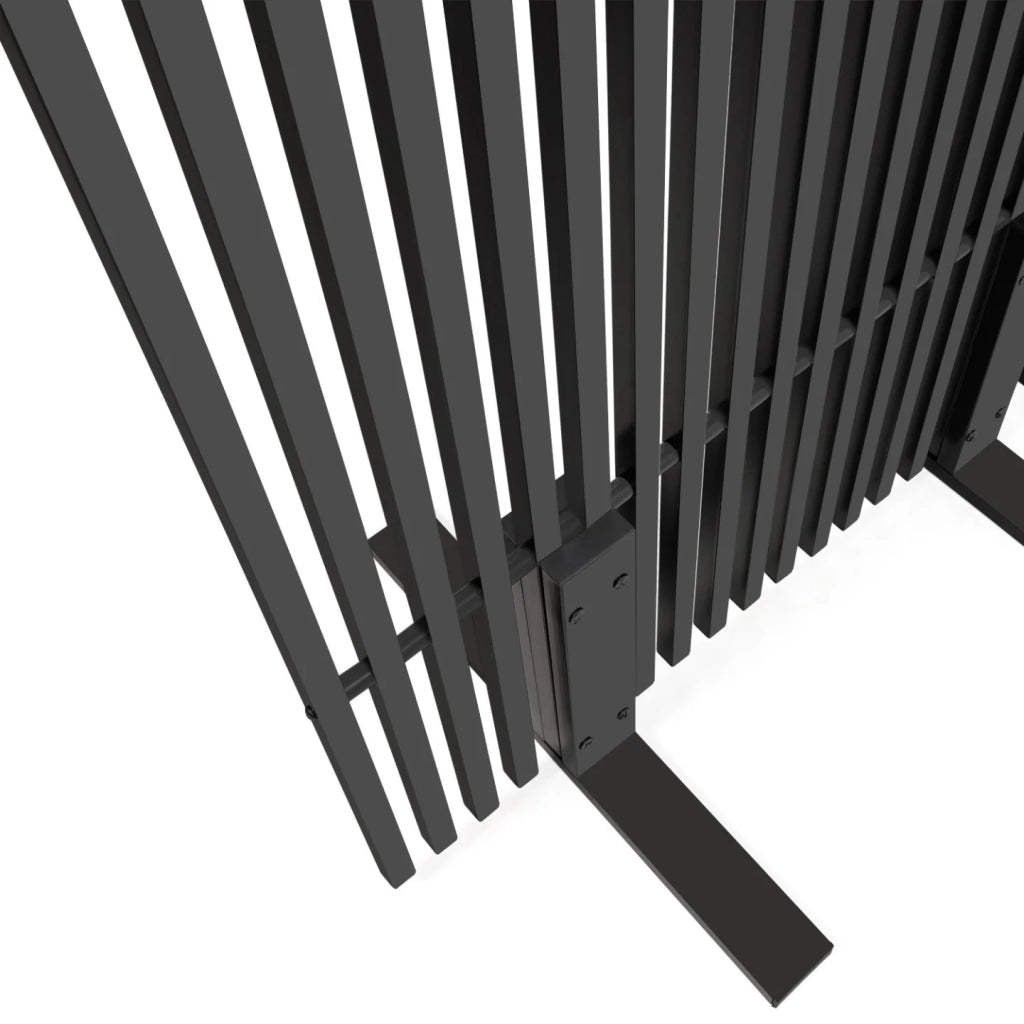 IDMarket - Set di 2 paraventi esterni traforati, paravento decorativo, 80 x 150 cm, metallo grigio antracite