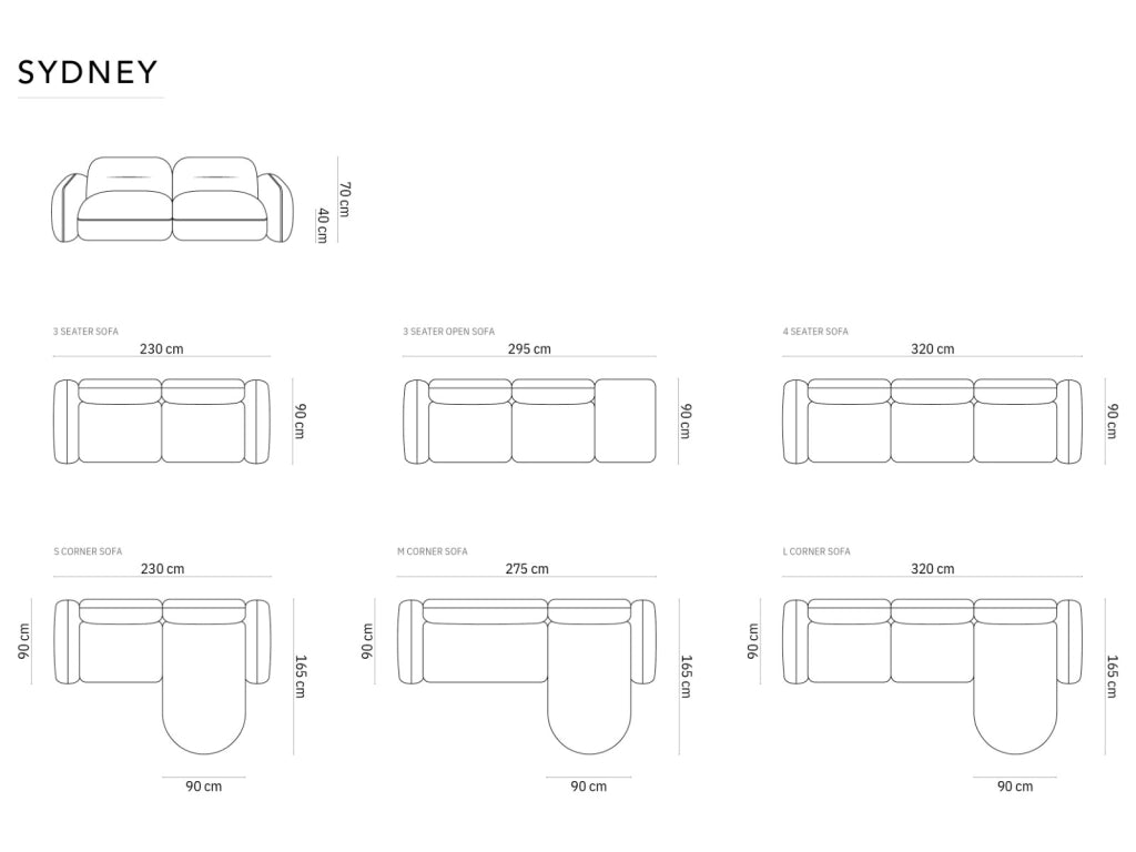 Cosmopolitan Design - Divano angolare modulare sinistro "Sydney" 4 posti in velluto grigio chiaro 