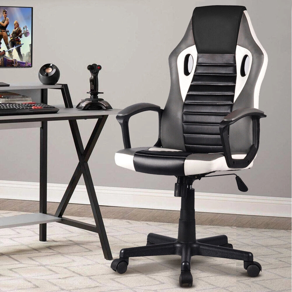 Sedia Poltrona Gaming Scrivana Ufficio Casa Regolabile Girevole Direzionale Grey
