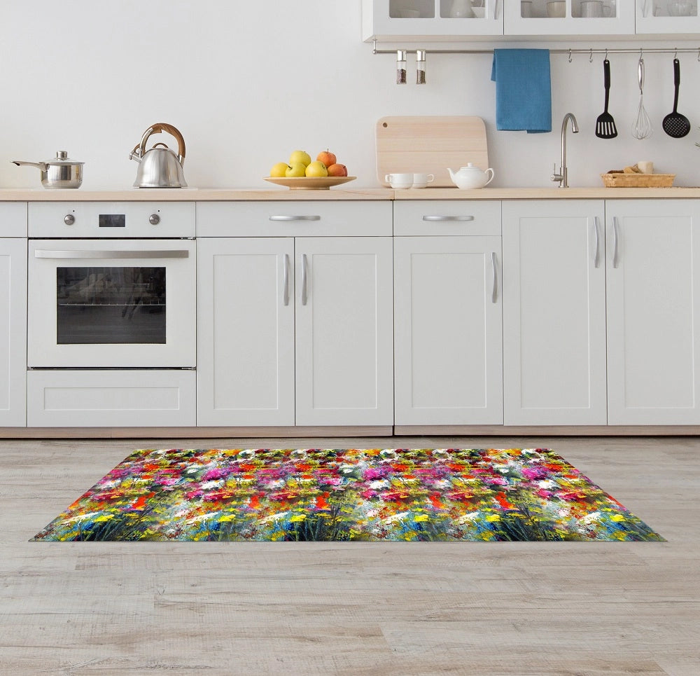 Tappeto Cucina Antiscivolo Made in Italy Passatoia Antimacchia Multiuso Corridoio Soggiorno Lavabile in Lavatrice - 50x300 - Quadri997