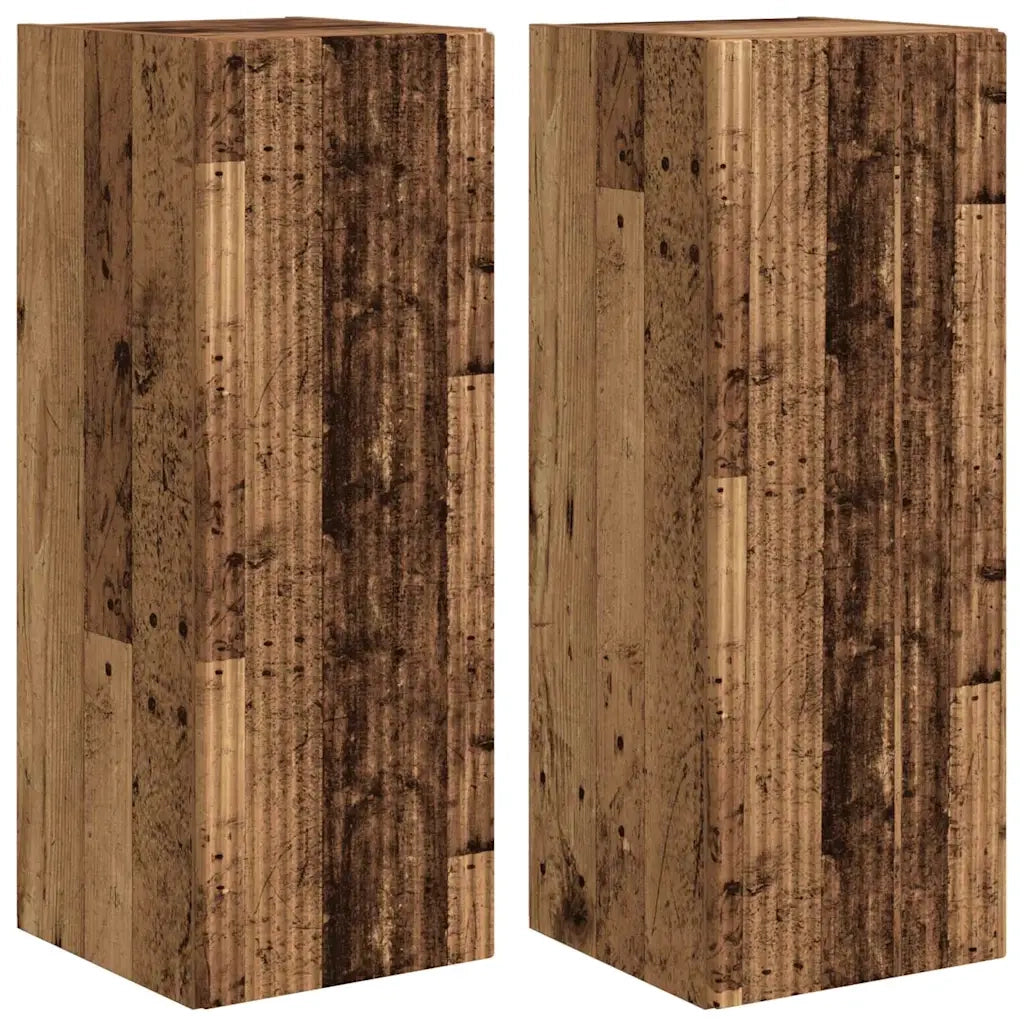 Mobile TV da parete 2 pcs Legno vecchio 30 x 31 x 80 cm 892306