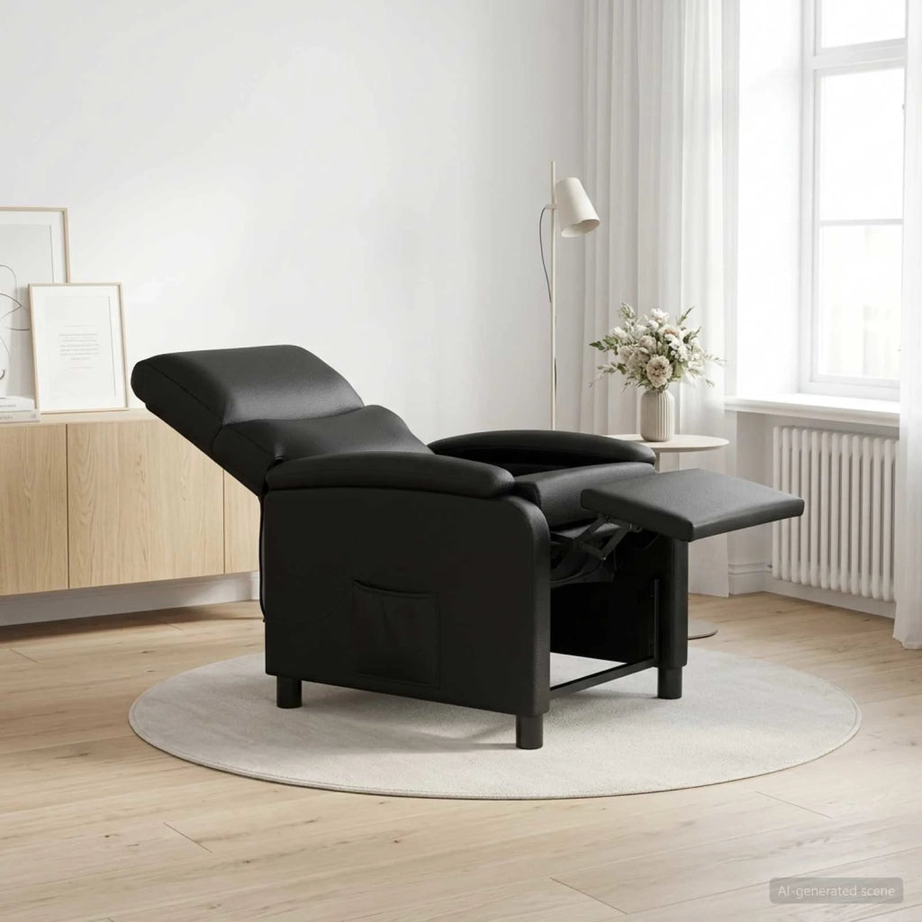Divano Sedia-Poltrona Massaggiante Nero Similpelle 182800
