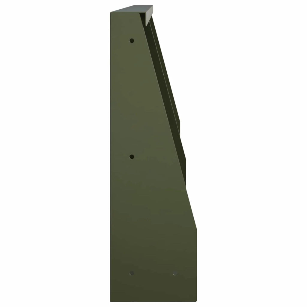 Muro di contenimento 2 pz 40 x 12 x 30 cm Acciaio Verde Oliva 8015244