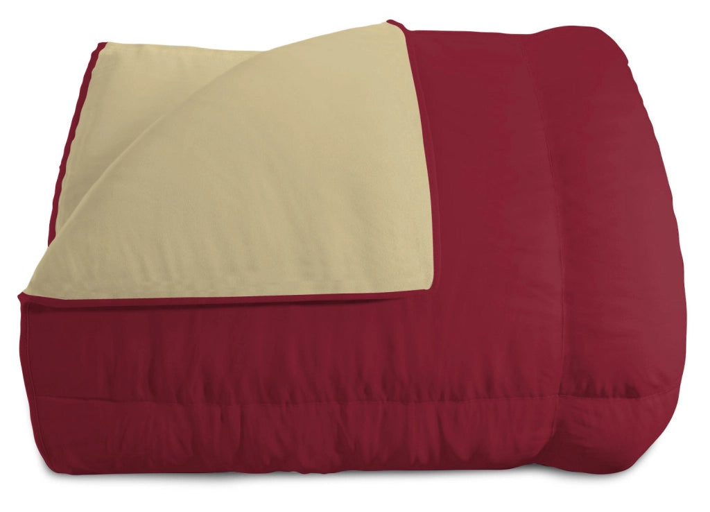 Trapunta Invernale Singola Doubleface 300gr Bordeaux/Panna
