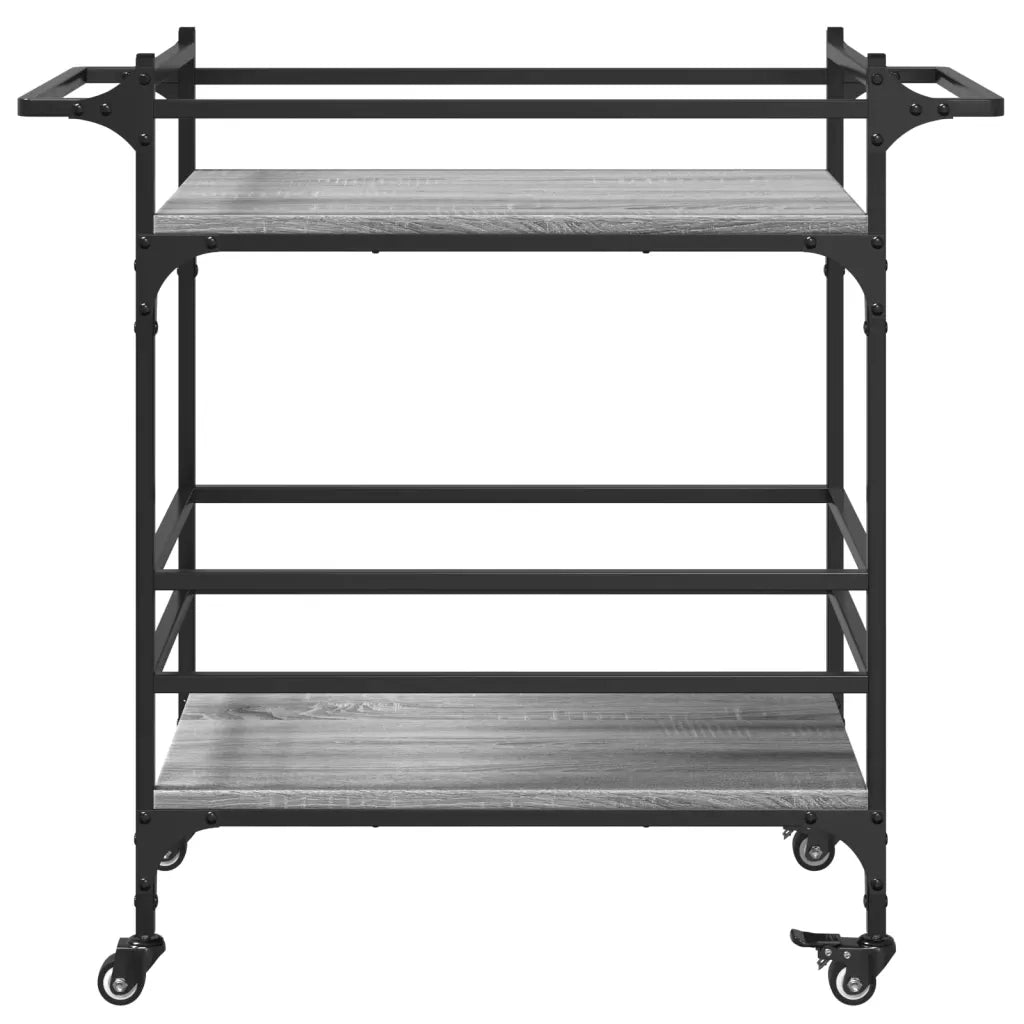 Carrello da Cucina Grigio Sonoma 82x40x78,5cm Legno Multistrato CFW2367923