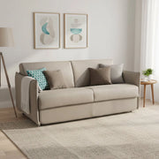 Gravere, Divano Letto 3 Posti Sfoderabile Made in Italy, 200x95 cm Grigio Tortora