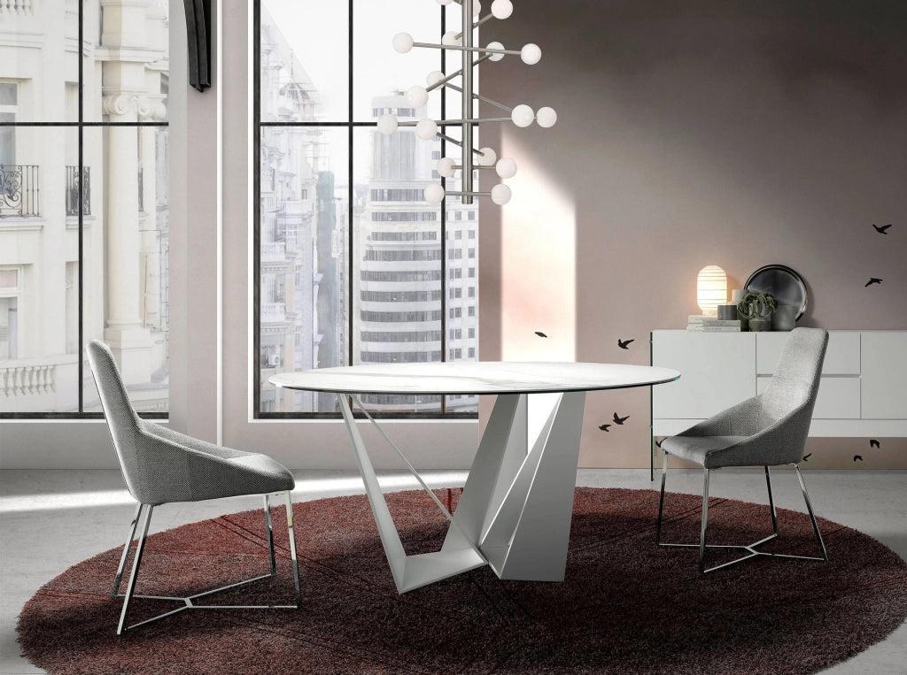 Sedia in tessuto grigio