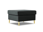 Cosmopolitan Design - Pouf "Kyoto" in velluto grigio scuro 