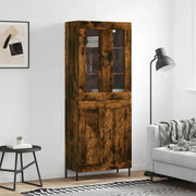 vidaXL Credenza Rovere Fumo  69,5x34x180 cm in Legno Multistrato