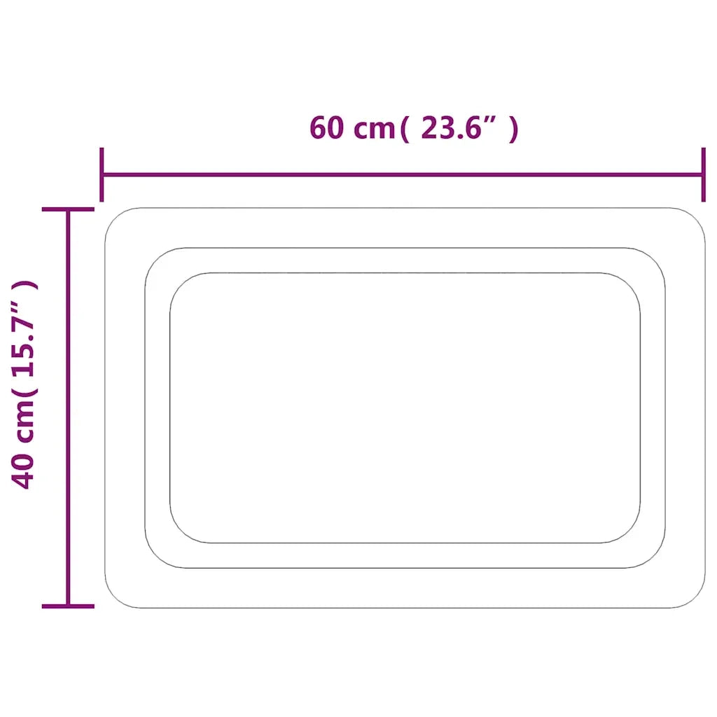 Specchio da Bagno con Luci LED-Specchio per Bagno 60x40 cm 246511
