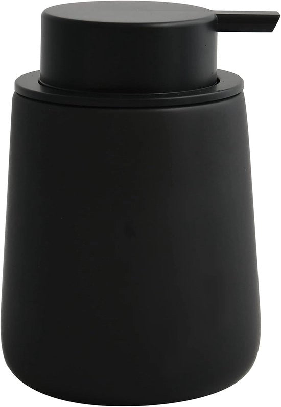 Dispensatore di sapone - ceramica - adatto per moderne bagni - 300ml - nero opaco