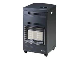 STUFA INFRAROSSI  A GAS GPL VENTILATA 4200W GRIGIA  misure cm.40,5x44,5x77h. peso kg.14,5  EURO92T    SICAR