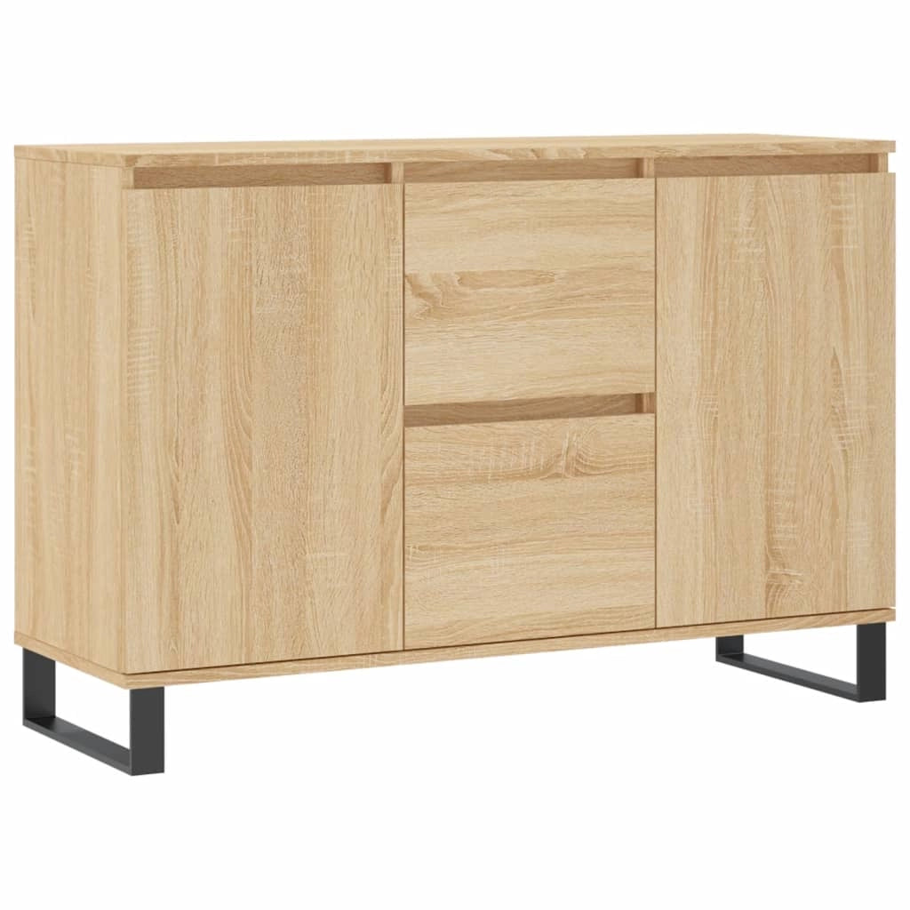 Buffet credenza cassettiera armadio mobile contenitore organizer cucina soggiorno rovere Sonoma 104 x 35 x 70 cm legno ingegnerizzato marrone 02_0031488