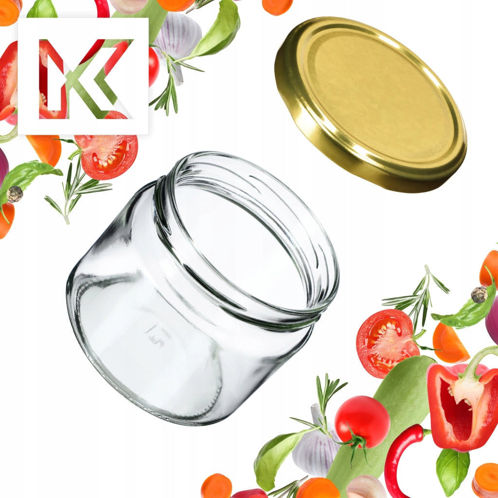 KADAX 10x Barattolo di vetro 330 ml Marmellata di miele Coperchio Fi82