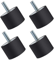 Set di 4 M8 40x30mm Assorbitori Anti Vibranti Isolatori Gomma Spool Mounts - Adatto per compressori d'aria e pompe idrauliche - Demper Assorbente del Rumore con Connettori Maschio e Femmina