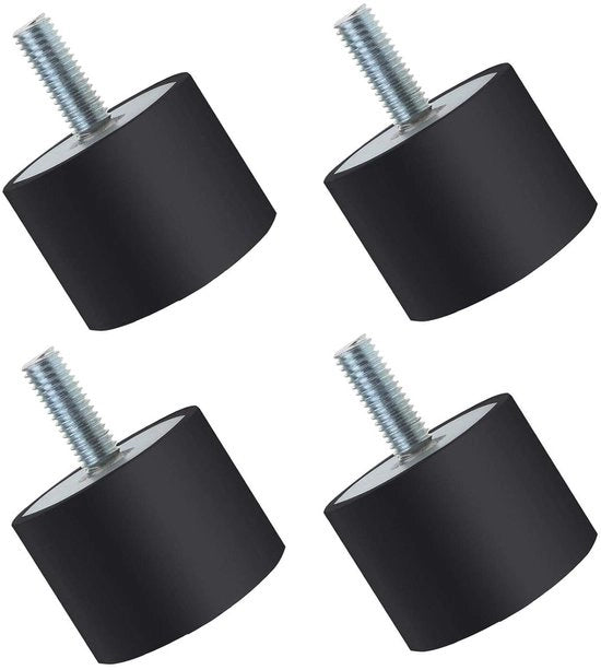 Set di 4 M8 40x30mm Assorbitori Anti Vibranti Isolatori Gomma Spool Mounts - Adatto per compressori d'aria e pompe idrauliche - Demper Assorbente del Rumore con Connettori Maschio e Femmina