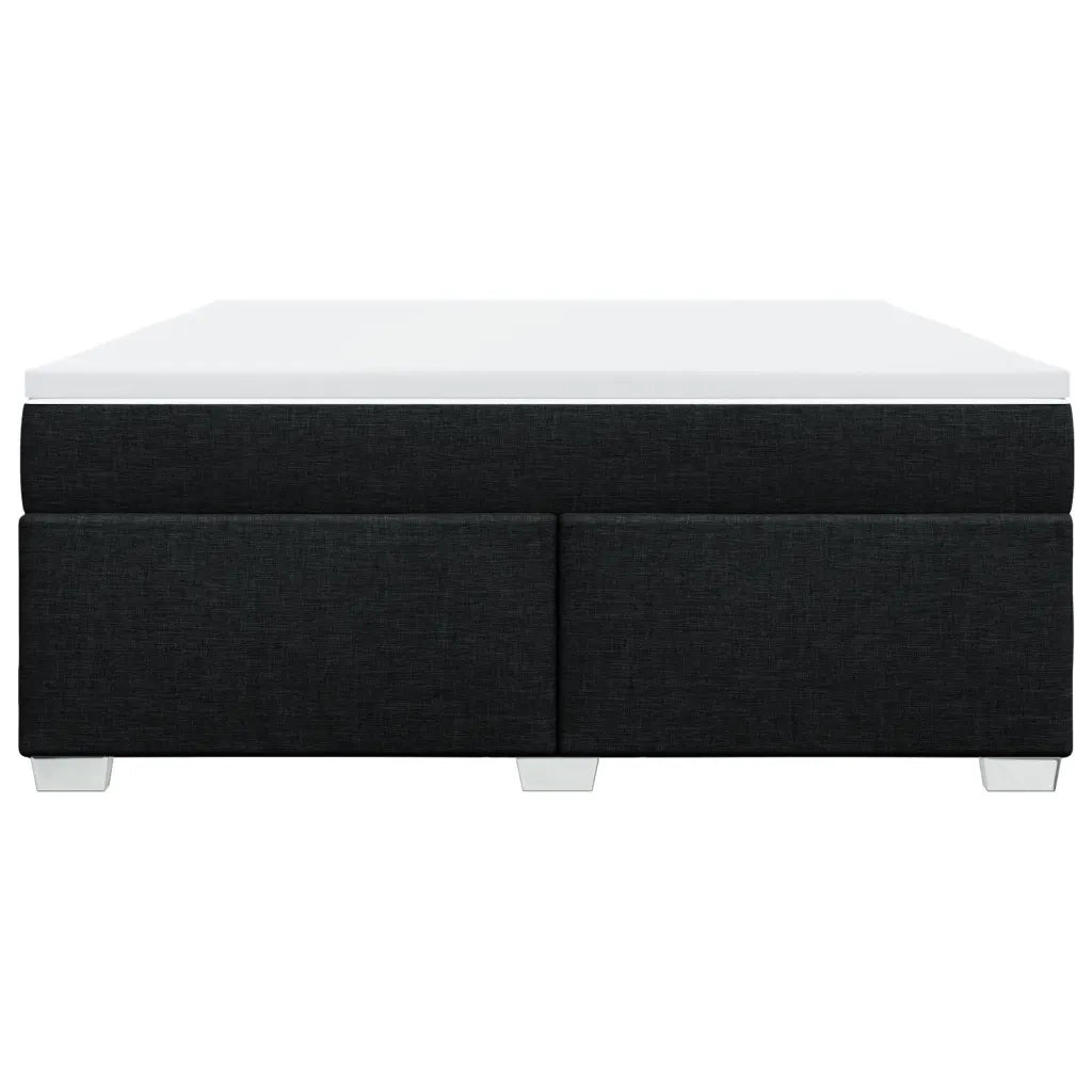Giroletto a Molle con Materasso Nero 180x200 cm in Tessuto