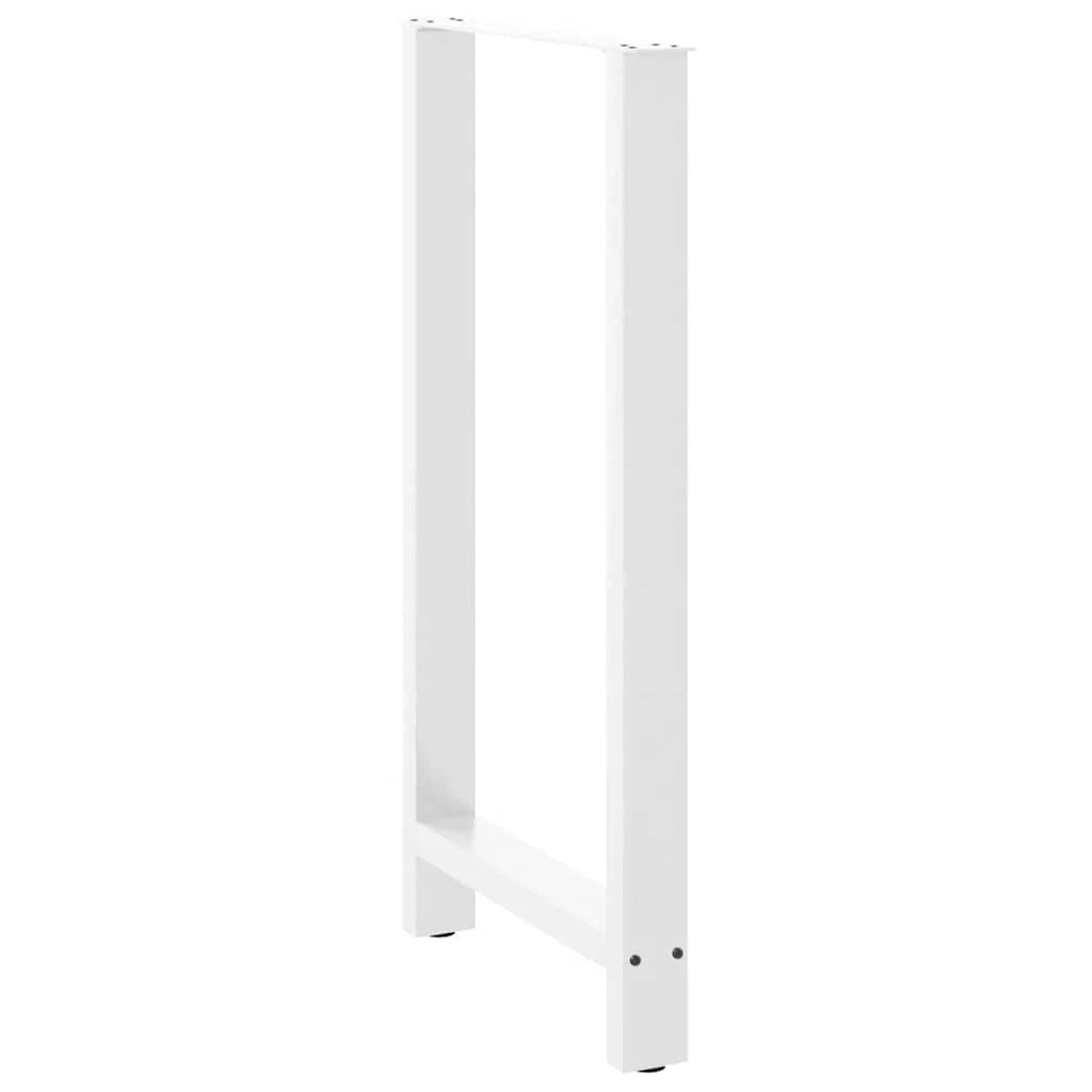 Set di 2 gambe regolabili per tavolo da bar dal design moderno 60 x 110 cm in acciaio bianco 02_0057597