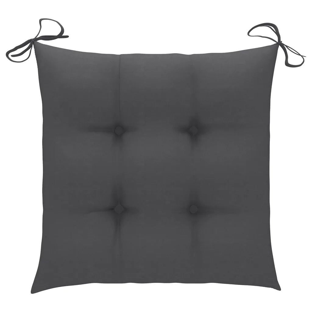 Sedie da Giardino con Cuscini 4 pz in Legno Massello di Acacia 3078485