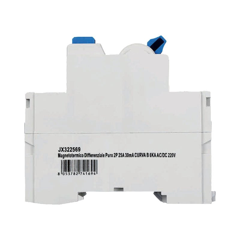RCCB Interruttore Differenziale Puro Tipo B 1P+N 2M 10000A 30mA 25A AC 230V IP20 IEC61008-1 / IEC62423