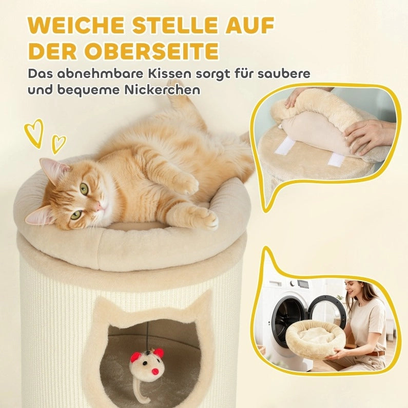 Tiragraffi a torre 95,5 cm con 3 cucce e letto superiore