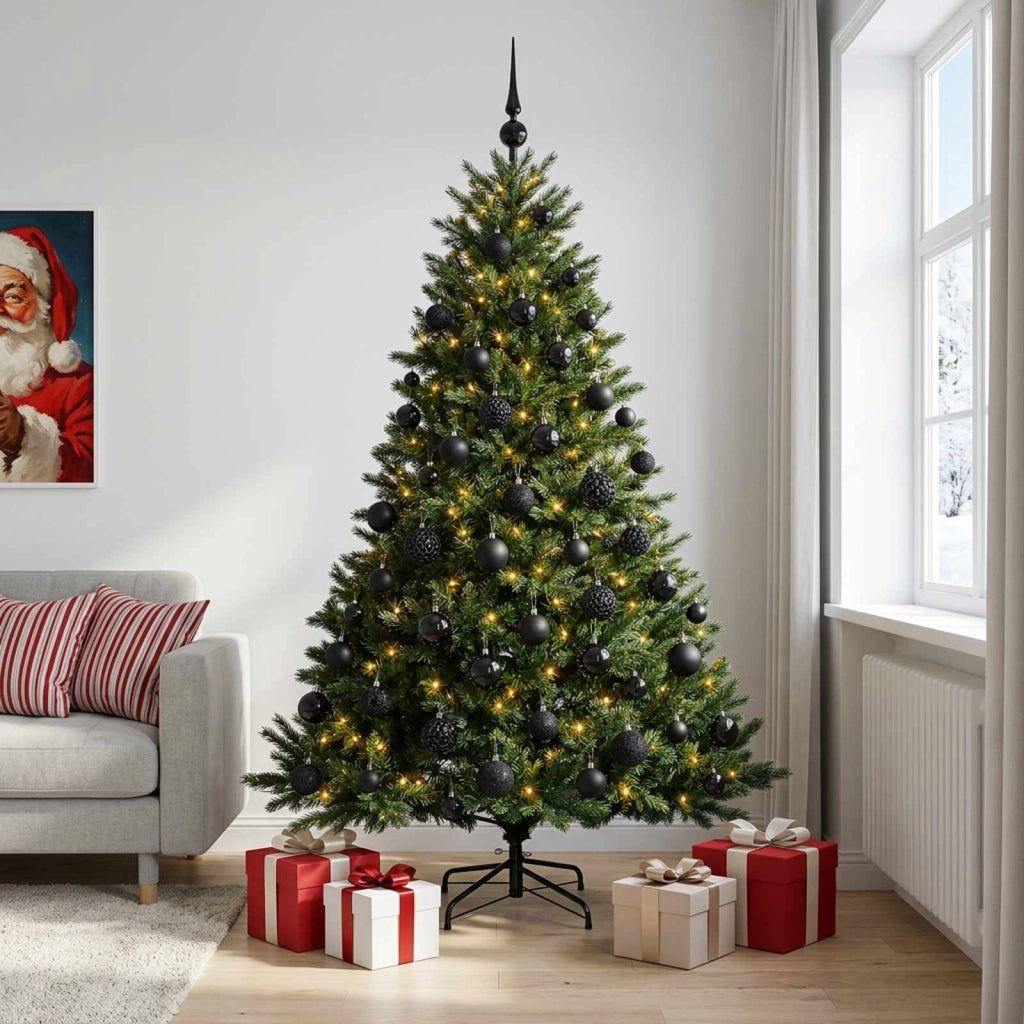 Albero di Natale artificiale con palline 240 cm 300 LED 3466372