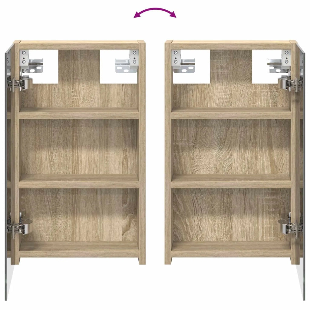 Mobiletto per specchio da bagno Rovere Sonoma 30 x 10,5 x 50 cm