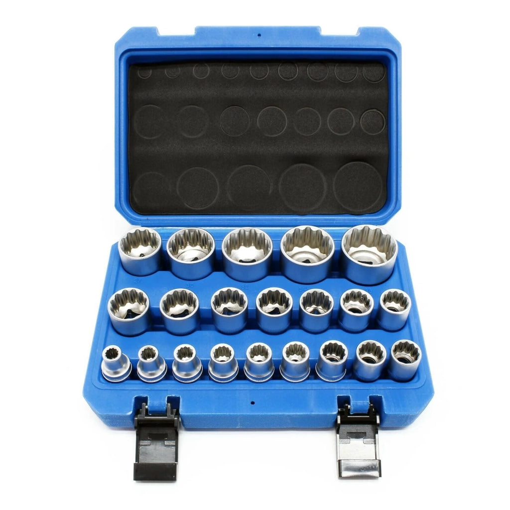 Set di bussole da 1/2" (12,7 mm) da 21 pezzi punte scanalate da 8-36 mm chiave inglese 16_0002259