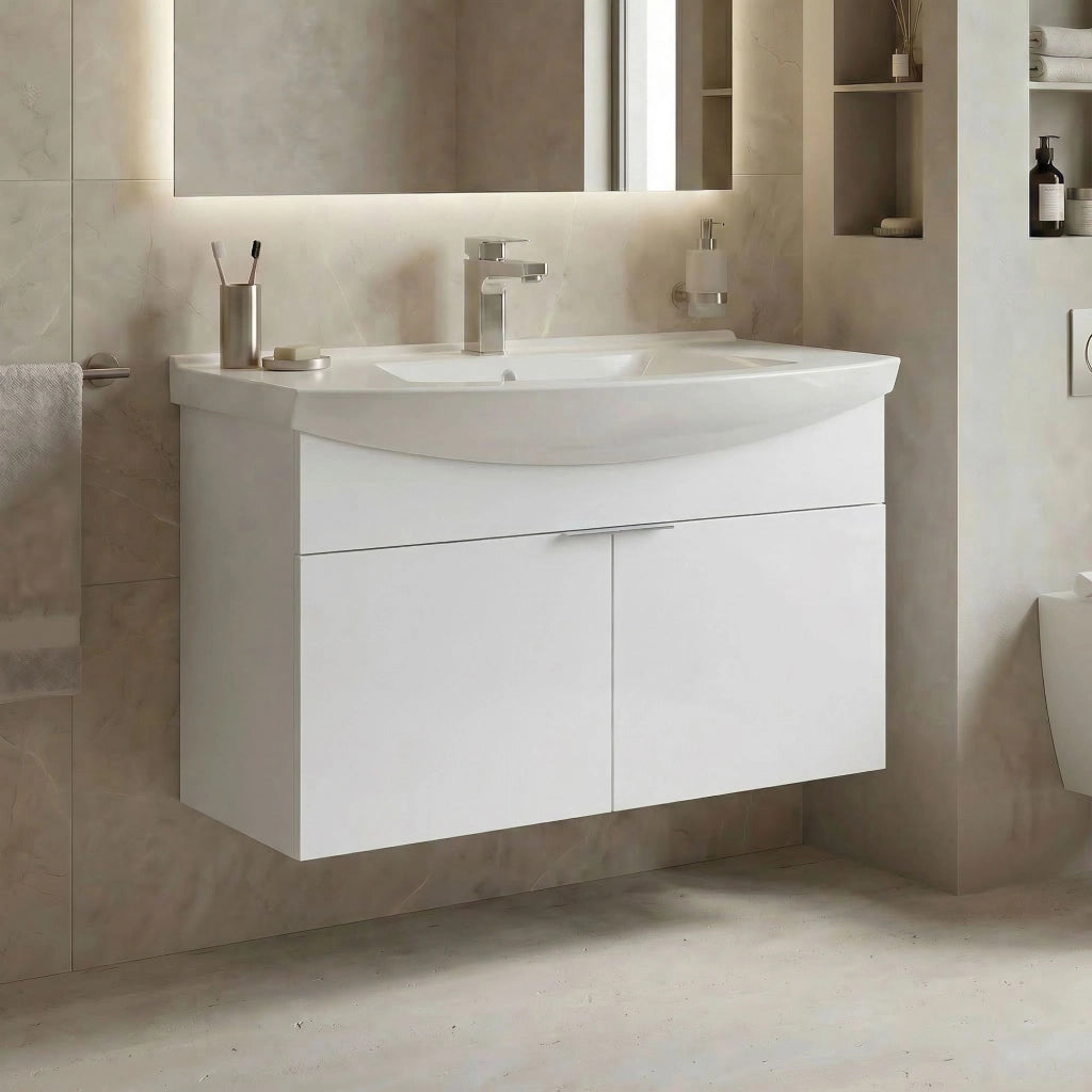 Mobile lavabo "Purus 80" - 80 x 50 x 58 cm - Bianco
