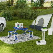 LAVABO Portatile da Campeggio 17 L HDPE Bianco con ruote