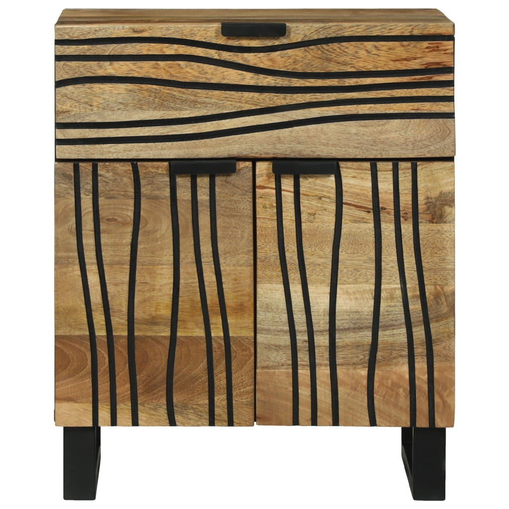 Comodino 50x33x60 cm Legno massello di mango