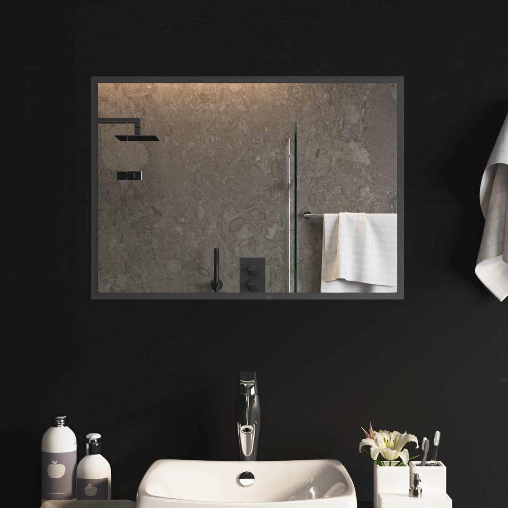 Specchio da bagno LED Trasparente 70 x 50 cm vetro temperato 42045815