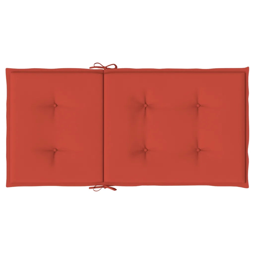 Cuscini Sedia Schiena Bassa 4 pz Rosso Mélange 100x50x4 Tessuto 4002464