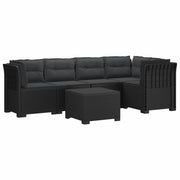 Divano da Giardino 5 Posti con Cuscini Stile Rattan PP 3444087
