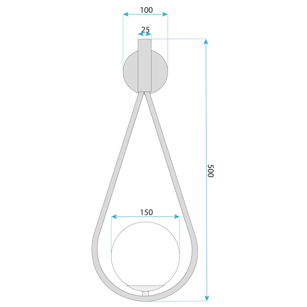 Lampada Da Parete G093-1w Black White