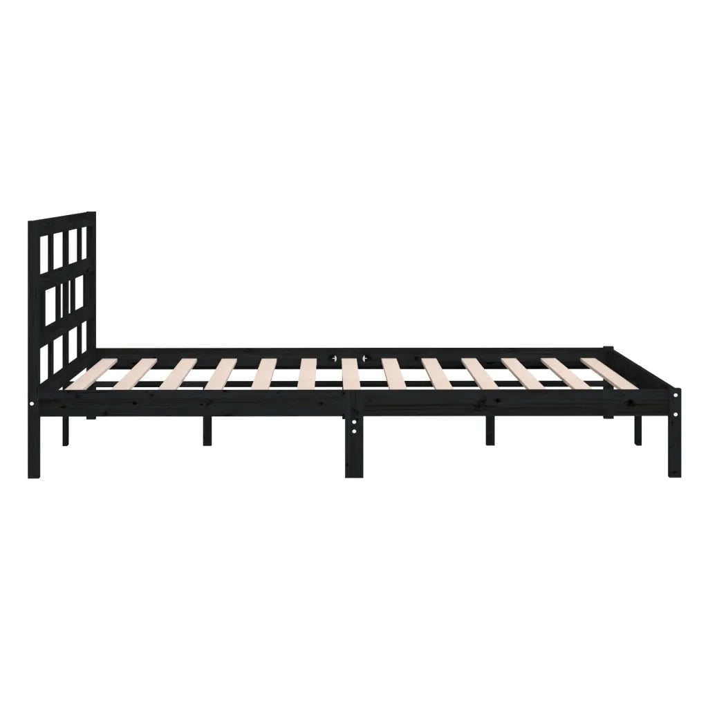 Giroletto Nero 135x190 cm Double in legno Massello 3101197