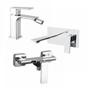 Set miscelatori: lavabo ad incasso bidet senza scarico ed esterno doccia cromato | Ingrid
