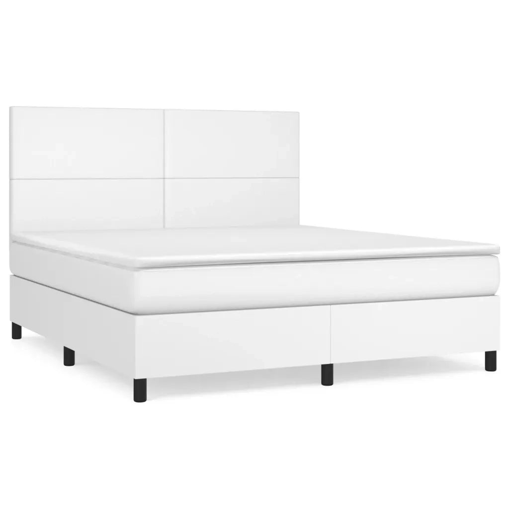 Giroletto a Molle con Materasso Bianco 180x200 cm in Similpelle 3142738