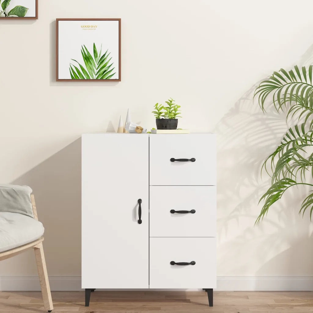 Credenza Bianca 69,5x34x90 cm in Legno Multistrato 812177